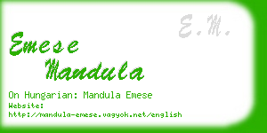 emese mandula business card